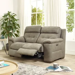 Sale Aries 2 Seater Recliner Sofa in Charcoal Grey Recliner Sofas | 2 Seater Sofas