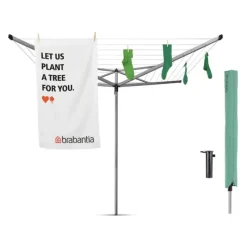 Best Essential Compact Rotary Airer 40 Metres With Cover Laundry