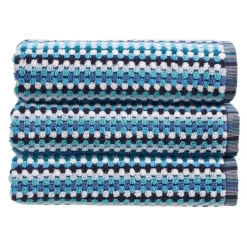 Best Carnaby Stripe Towel Blue Towels