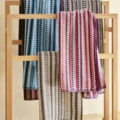 Best Carnaby Stripe Towel Blue Towels