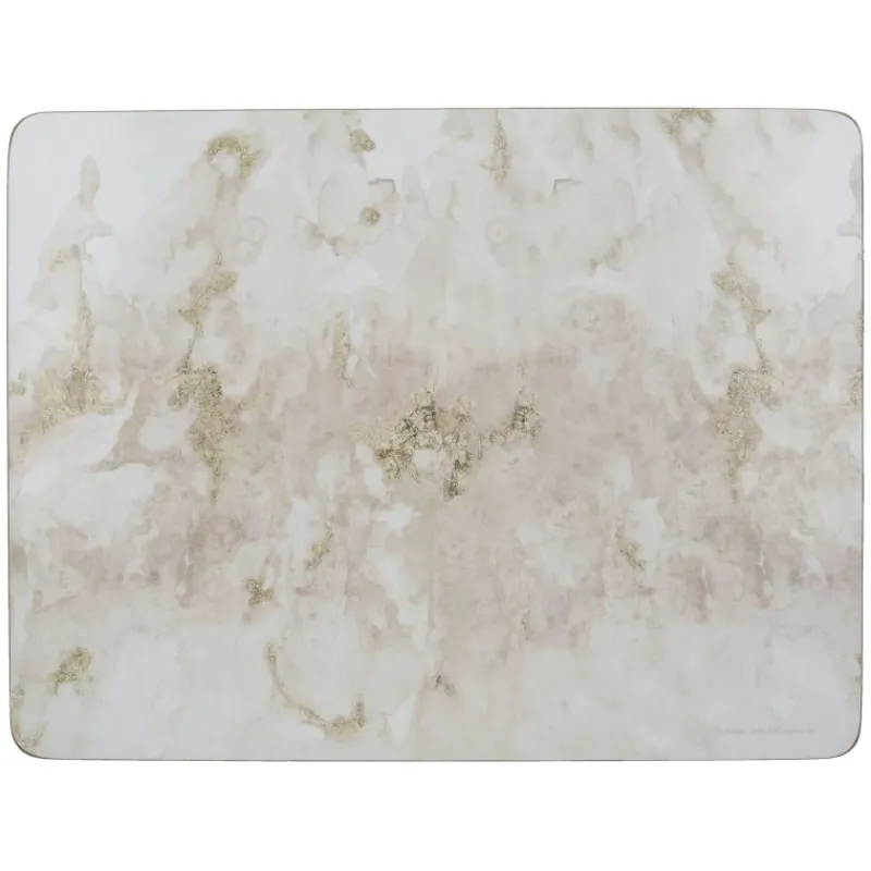 Clearance Pack of 6 Grey Marble Placemats Table Linen, Napkins & Mats