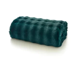 Best Fernley Faux Fur Throw 200x150cm Dark Green Throws