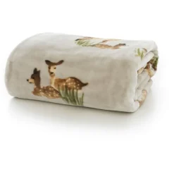 Clearance Printed Flannel Fleece Throw Deer Throws | Blankets, Throws & Bedspreads