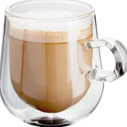 Clearance Double Walled Set of 2 Latte Glasses Glassware