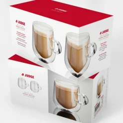 Clearance Double Walled Set of 2 Latte Glasses Glassware