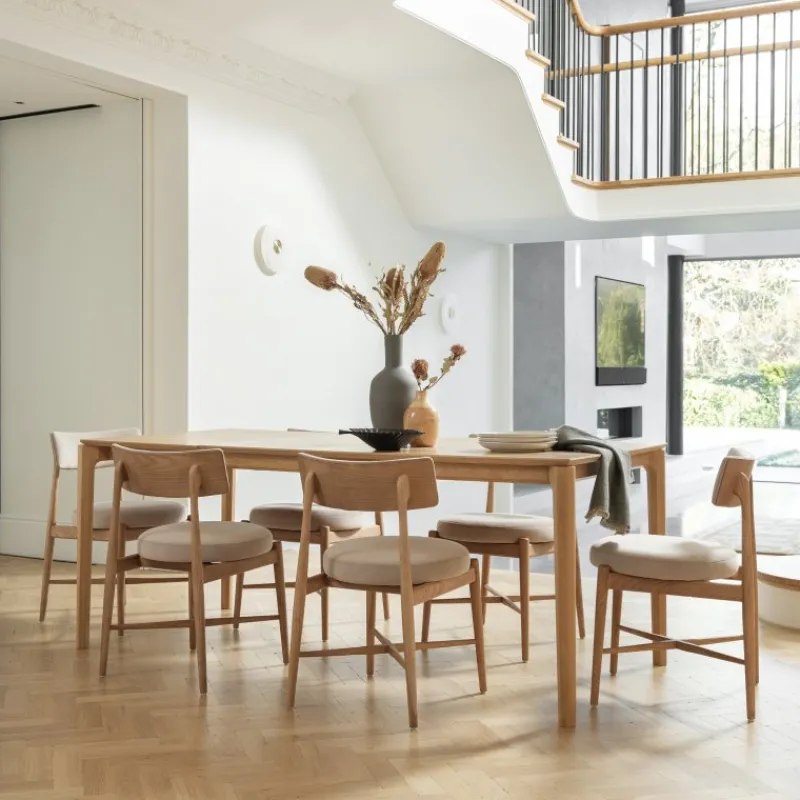 Best Winchester Rectangular Extending Dining Table and 6 Grey Flora Chairs Dining Sets