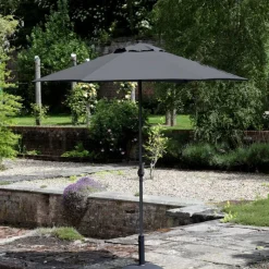 Fashion Havana 2.5m Deluxe Crank Dark Grey Parasol Parasols & Bases