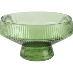 Best Green Glass Pedestal Bowl Vases & Bowls