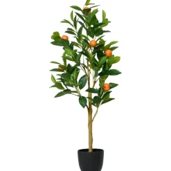 Best Large Faux Orange Tree in Pot Artificial Flowers