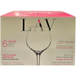 Best Fame 480cc Set of 6 Wine Glasses Glassware