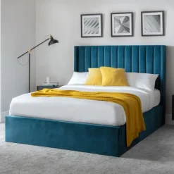 Discount Manhattan King Size Ottoman Storage Bed in Teal Ottoman Beds | Divan Beds