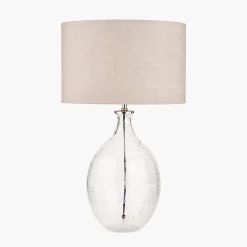 Best Elysia Bubble Glass Silver Metal Curved Table Lamp Table Lamps