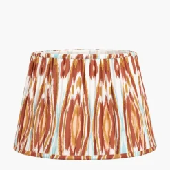 Best Izara Cinnamon Ikat Mushroom Pleat Tapered Shade Lamp Shades